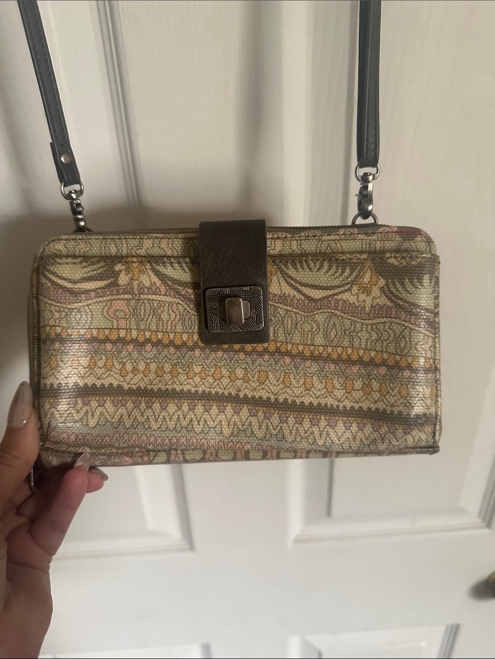 Boho Pattern Convertible Crossbody Wallet